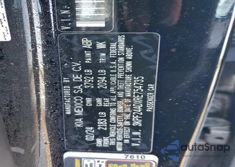 2024 Kia Forte Lx z USA, uszkodzony, nr VIN 3KPF24ADXRE754735